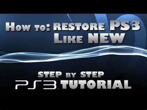 how to reset a ps3 system|More.